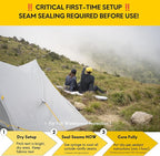 LANSHAN Ultralight Tent 3-Season Backpacking Tent for 1-Person or 2-Person Camping, Trekking, Kayaking, Climbing, Hiking