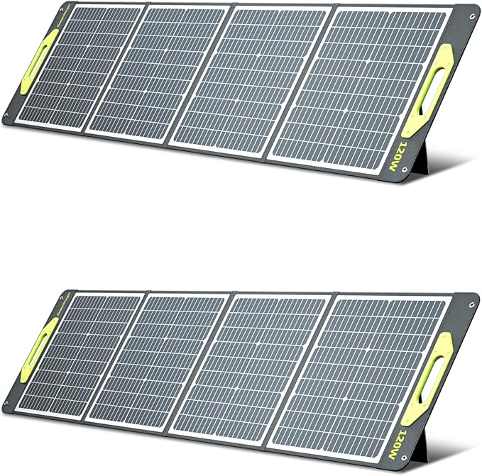 Greenmagic 240W Watt/20V Portable Solar Panel 120W x 2 USB-C/USB-A/DC Outputs Supports Most Portable Power Station & Solar Geneators 22% Faster Conversion Waterproof RV Camping