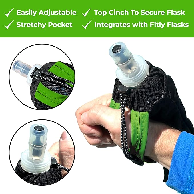 Soft Flask - Shrink As You Drink Soft Water Bottle for Hydration Pack - Folding Water Bottle Ideal for Running, Hiking, Cycling, Climbing & Rigorous Activity