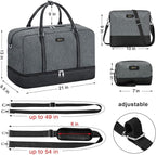 IBFUN Weekender Bags for Women, 21" Weekender Travel Bag, Travel Duffle Bag with Shoe Compartment Carry on Overnight Duffel Bag for Weekend Travel Business Trip, 3PCS