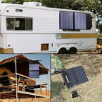 MARBERO 100W Portable Solar Panel 100 Watt Foldable Solar Panel for Power Station with USB & DC 18V Output(10 Connectors) 23% Conversion Efficiency IP68 Waterproof for Camping Outdoor Home Cloudy