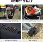 Portable Folding Camping Table Lightweight Outdoor Picnic Table with 4 Cup Holders & Storage Case Collapsible Tailgating Table for Camping Backyard Grill Outdoor Concerts