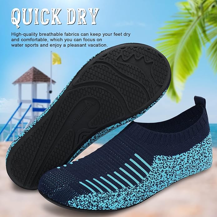 ANLUKE Womens Mens Water Shoes Barefoot Quick-Dry Aqua Socks for Beach Swim Surf Water Sport