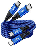 USB C to C Cable 60W, 10FT Long USB Type C Fast Charging Cable for Car Durable Braided iPhone USB C Charger Cable USBC to USBC Cord for iPhone 17/16/15/Pro Max/Plus, Samsung Galaxy and More-Blue