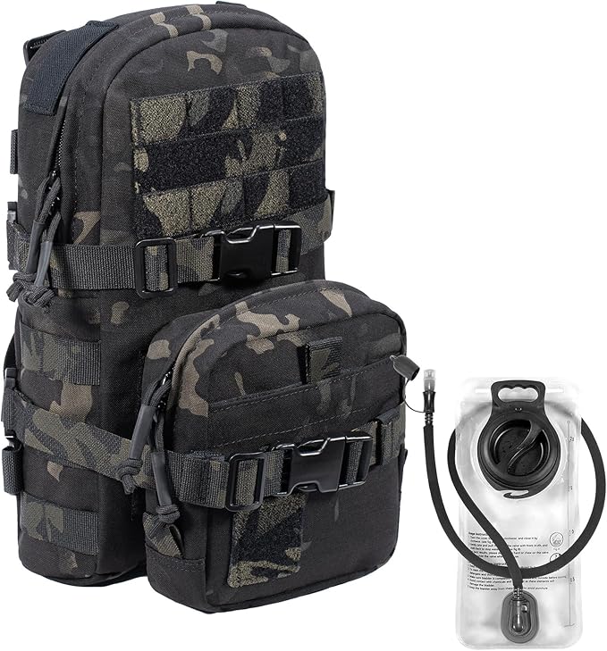 Tactical Small MOLLE Hydration Pack Outdoor Water Bladder Carrier Pack for Vest Backpack