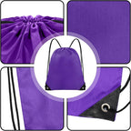 Grneric Drawstring Bags 28 PCS Drawstring Backpack Bulk String Backpack Cinch Bag Sackpack for Men Women Gym (Purple)