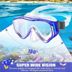 Snorkeling Set for Kids, Full Dry Snorkeling Mask Set for Adults, Anti-Fog Protection, Unisex,HD Panoramic View, Snorkeling Gear for Kids 4-14 Age