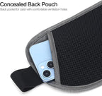 Slim Money Belt for Travel - Anti-Theft Hidden Passport Holder Waist Wallet with Secure Pouch for Cash, Credit Cards (Small Grey)