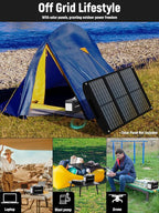 MARBERO 237Wh Portable Power Station with 300W AC Outlet, Mini Generator with LED Lights for Outdoor Camping Trip, Laptop Charger Battery Pack Backup for Home Emergency Outage