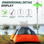 20 Pack 8" Screw in Tent Stakes Heavy Duty- Ground Anchors Screw- Tent Pegs Camping Stakes- Hex Pegs Drillable Tent Stakes and Hexagon Head Drive and Storage Box (Green)