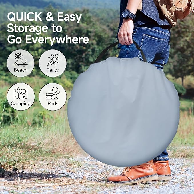 Alvantor Pop Up Screen Tent House Room Instant Outdoor Camping Canopy Sun Shelter Gazebo for Patio, Backyard & Deck, Privacy Tent(2-10 People, 8'x8' 10'x10' 12'x12')