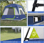 UNP 2/4/6/8 Person Tent, Portable Cabin Tent, Camping Tent 4-Person Easy Set Up, Waterproof with Top Rainfly for Outdoor Camping/Hiking