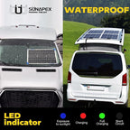 SUNAPEX Solar Battery Charger Maintainer, 30W 12V Portable Waterproof Solar Panel Trickle Charger with Built-in Charge Controller, Cig Plug, Alligator Clips, O-Rings for Car, Truck,Tractor, Boat, etc