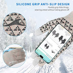 Achiou Winter Gloves, Glove for Men Women, Upgraded Touch Screen Texting Warm Running with Thermal Soft Knit Lining
