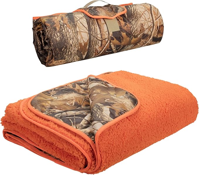 Tirrinia Large Waterproof Outdoor Blanket, Soft Warm Windproof Stadium Blanket with Sherpa Fleece and Foldable for Outdoor Sport, Baseball, Football, Beach, Concerts, Car