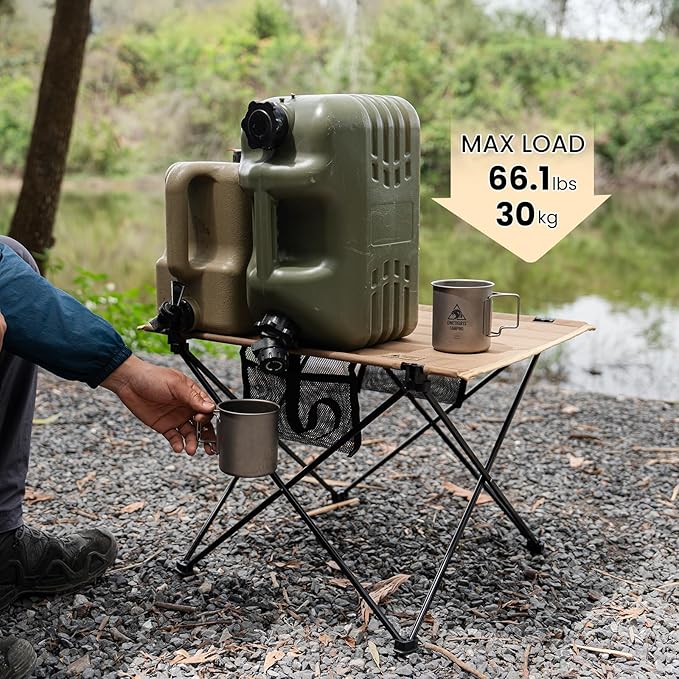 ONETIGRIS CAMPMATE Camping Table Foldable, Lightweight Portable Table Sturdy & Quick Setup, Holds Up to 66 lbs, Perfect for Camping, Hiking, Backpacking, Picnic, Beach, Travel