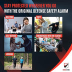 Original Defense® Siren Self-Defense Alarm - 130 dB Keychain Alarm with LED Strobe Light for Women, Children, and Elderly - Police Recommended - (Black, 1 Count)