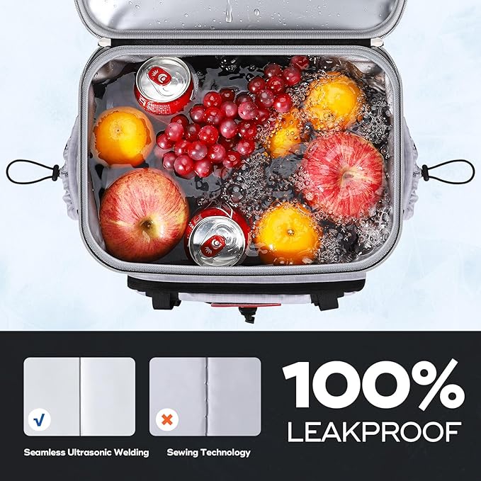 Maelstrom Backpack Cooler,Soft Lightweight Leakproof Cooler Backpack,35 Can Insulated Cooler Bag,Keeps 35 Cans Hot/Cold for Up to 16 Hours,Waterproof Lunch Bag for Men Women-White