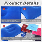 Geelin 12 Pack Inflatable Travel Pillow Squared Flocked Fabric Air Pillow Ultralight, Compact and Comfortable for Traveling, Camping, Hiking, Napping, Desk Rest, Neck Lumbar Support (16.93 × 10.63)