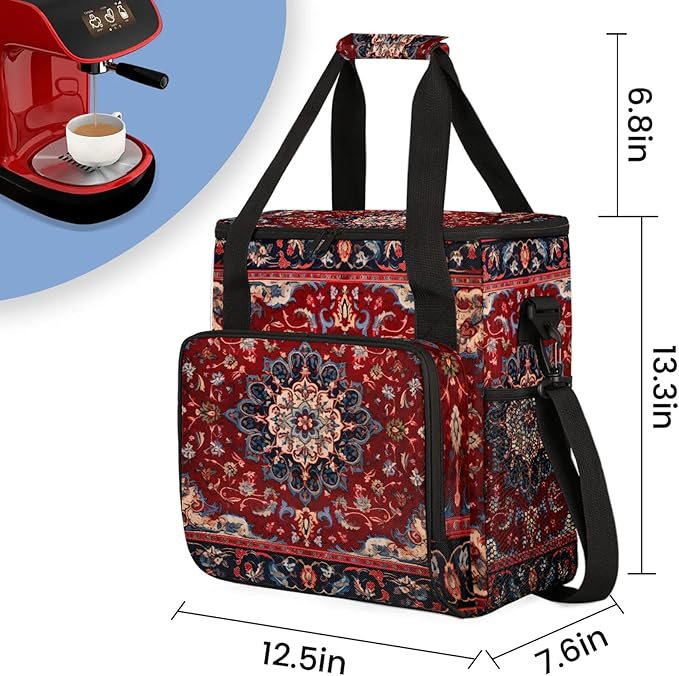 Travel Coffee Maker Carrying Bag Compatible with Keurig K-Mini or K-Mini Plus, Single Serve Coffee Maker Portable Storage Bag with Shoulder Strap (Bag Only)