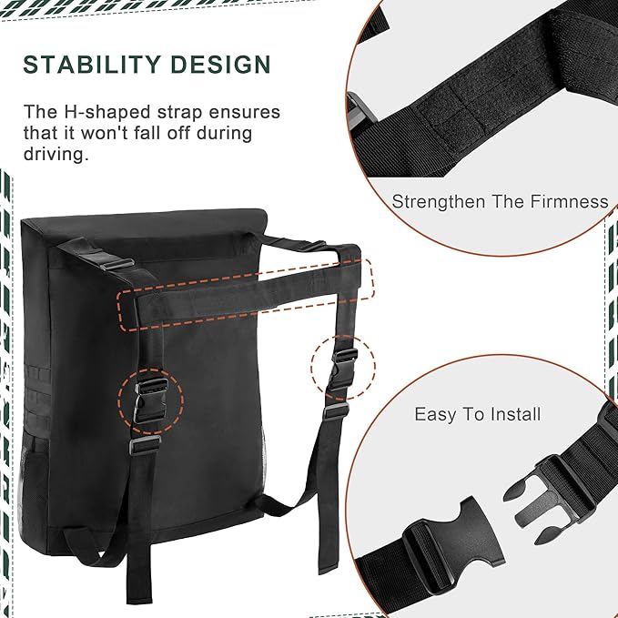 Himal Outdoors Spare Tire Trash Bag, Spare Tire Storage Bag,SUV Trunk Organizer for Outdoor Off-Road Recovery Gear,Black