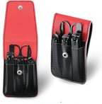 Cool Manicure Set for Men, Nail Clipper Grooming Kit for Teen Boy, Boyfriend, Husband, Dad, Small Gift Idea for Christmas Stocking Stuffers or Birthday Gift (Black)