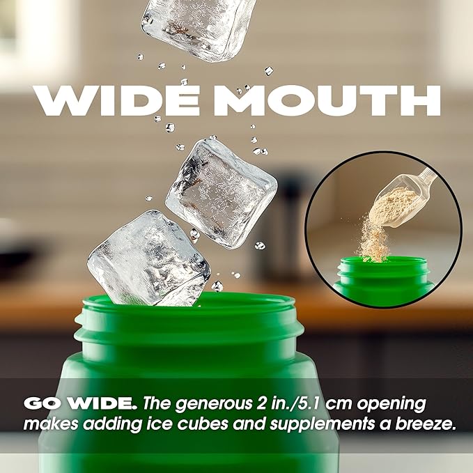 Cannon Sports 1 Liter Sports Water Bottle, BPA-Free, 34 Oz Capacity, Large Mouth, 2 lids (Straw and Squeeze), Great For Helmet Sports Such As Hockey, Lacrosse, Football, Boxing (2 Pack) (Green)