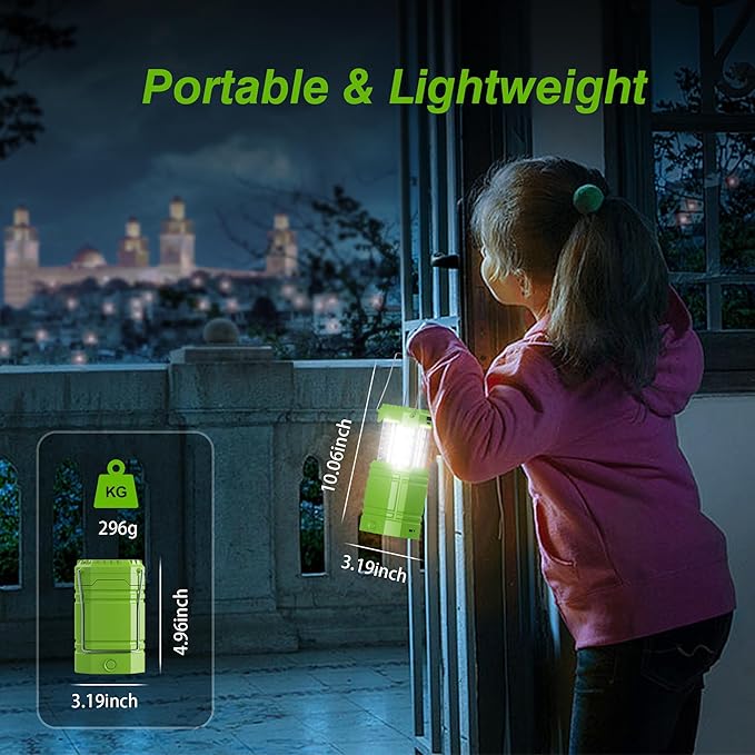 3000mAh Large Capacity Hand Crank Solar Camping Lantern, Portable Ultra Bright LED Torch, 23-26 Hours Running Time, USB Charger, Electronic Lantern for Outdoor