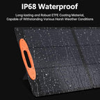 N-Type 16BB 120W Portable Solar Panel for EF/Jackery/Bluetti/Anker Power Station 25% High Efficiency Foldable Solar Panel Charger with QC3.0 USB-A &Type-C Output IP68 for Outdoor Camping RV