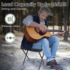 MOONCY Portable Stool, 13 Inch Small Folding Stool for Adults, Ultralight Black Camping Stools for Hiking and Fishing, Hold Up to 265 LBS