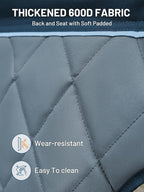 TIMBER RIDGE Double Camping Chair Portable Loveseat, Heavy Duty Folding Camp Couch 2 Person Director Chairs with Cup Holder for Outdoor Lawn Tailgates Picnic Sports Soccer Games Supports 600 lbs Blue