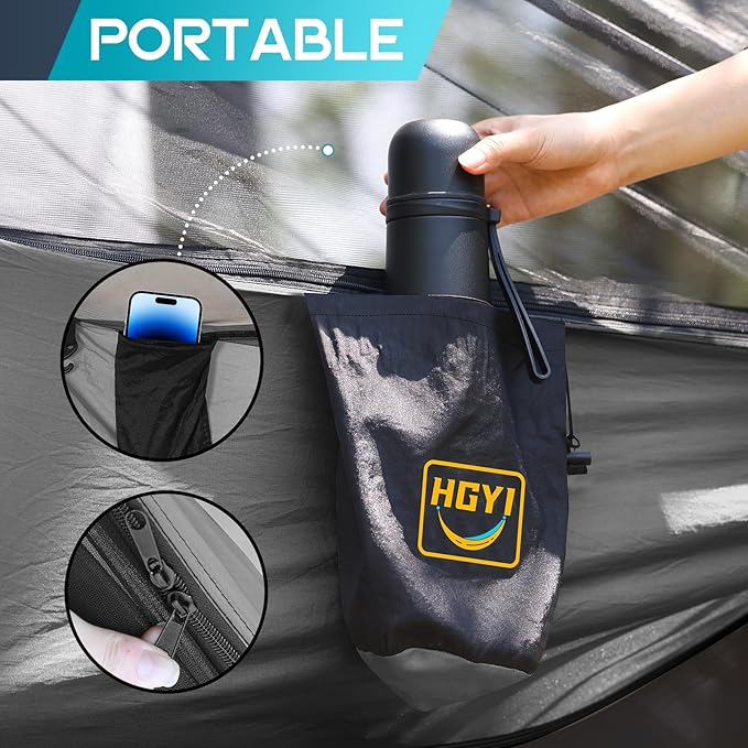 Camping Hammock Mosquito Net,Double & Single Portable Hammocks Hammocks with 2 Tree Straps,Hammock Tent for Travel Camping,Camping Accessories for Indoor Outdoor Hiking Backpacking Backyard Beach