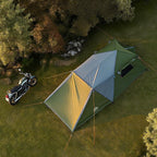 Night Cat Cabin Tent with Vestibule: 3 Persons Pop Up Camping Tent Double Layers Easy Quick Setup Waterproof