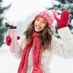 Han's Bottle Sports Water Bottle - 24 Oz, Straw Lid, Leak Proof, Vacuum Insulated Stainless Steel, Double Walled, Thermo Mug,Blush