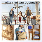 8 Set Compression Packing Cubes for Travel Essentials,Compressible Expandable Packing Cubes for Suitcase,OlarHike Luggage Organizer Bags for Travel,Handy Helper for Organizing Clothes(Klein Blue)