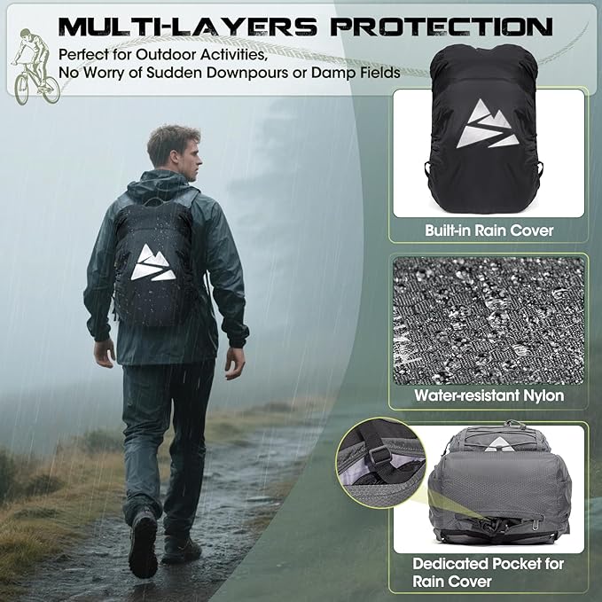 Hydration Backpack with Water Bladder, 18L Lightweight Hiking Backpack for Women&Men Small Insulated Hydration Water Pack for Hiking, Running, Cycling, Biking