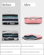 Large Compression Packing Cubes for Travel-Packing Cube Luggage Organizers 7 Piece Set for Checked Luggage-Ultralight, Expandable/Compression Bags by TRIPPED Travel Gear (Dusty Rose)