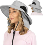 SUN CUBE Wide Brim Sun Hat Men Women, Fishing Hats Sun UV Protection, Mens Hiking Bucket Hat Safari Beach Boonie, UPF 50+
