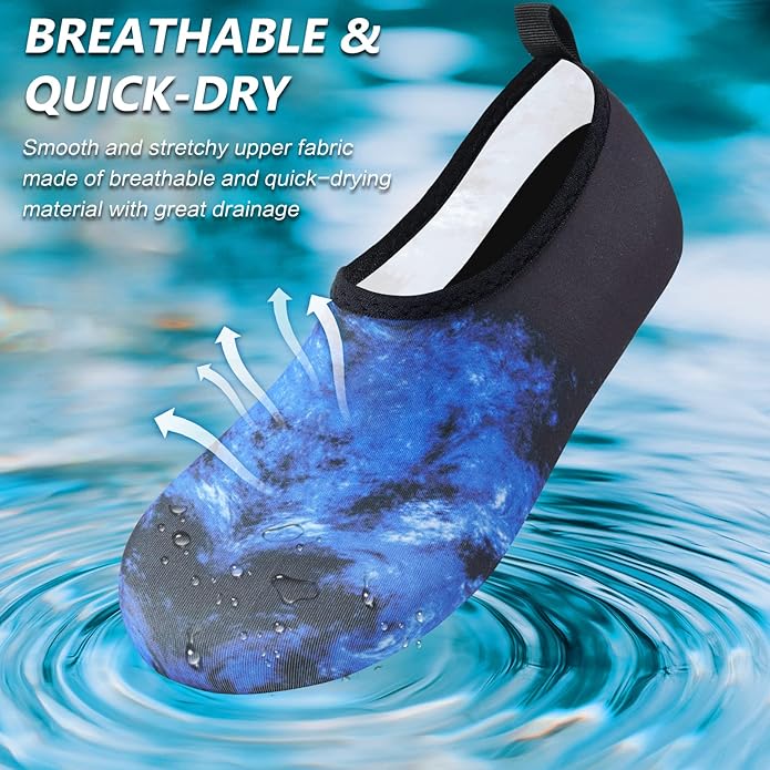 Deevike Water Shoes for Women Men Barefoot Quick-Dry Aqua Socks Slip-on for Beach Swim Surf Yoga Exercise