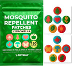 RiptGear Mosquito Patches - 150 Pack of Mosquito Stickers for Kids and Adults, Natural Mosquito Sticker, Citronella Patch Sticks to Any Surface - DEET Free