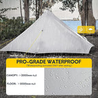 LANSHAN Ultralight Tent 3-Season Backpacking Tent for 1-Person or 2-Person Camping, Trekking, Kayaking, Climbing, Hiking