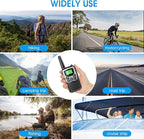 Walkie Talkies,MOICO Long Range Walkie Talkies for Adults Two-Way Radios with 22 Channels FRS VOX Scan LCD Display with LED Flashlight for Field, Survival Biking Hiking Camping 2 Pack (Silver A)