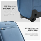 Verage Carry On Underseat Luggage with 2 Wheels & USB Port, 16 Inch Coast Blue Wheeled Spinner Bag Carry-on Luggages for Airlines, Lightweight Suitcase Men Women, Pilots and Crew