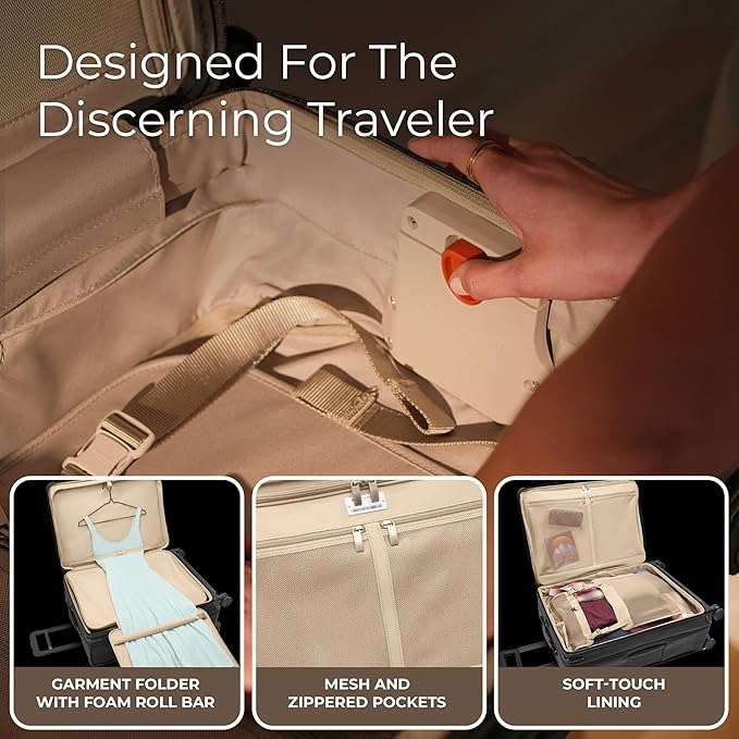 Briggs & Riley 29" Large Expandable Spinner - Checked Luggage for Travel, Suitcases with Wheels, Softside Rolling Bag for Men & Women, Self-Repairing Zipper - Baseline Collection, Olive