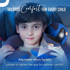 BCOZZY Kids Travel Neck Pillow (3-7 Y/O)- Patented Soft Toddler Pillow for Head & Chin Support in Car Seat, Airplane, and Road Trip Sleeping. Adjustable Size. Washable. Carry Bag. Small, Light Blue