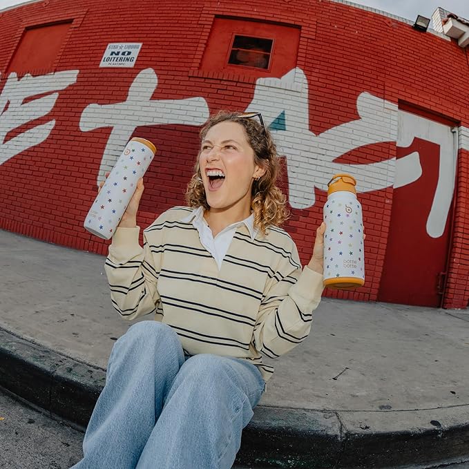 BOTTLE BOTTLE 32oz Insulated Water Bottle Stainless Steel Sport Water Bottle with Straw Dual-use Lid Design for Gym with Pill Box