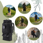 100L Hiking Backpack Tactical Military Molle Rucksack with USB Charging Port - Large Capacity Men Women Camping Gear for Backpacking, Trekking, Climbing, Outdoor Travel (Black)
