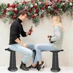 2025 Upgraded XXL Collapsible Stool with Cushion 20.4", 200Kg Max Weight, Wider & Taller Pop Up Seat, Heavy Duty Portable Retractable Folding Stool or Travel Foot Rest, Gift for Camping & Outdoors