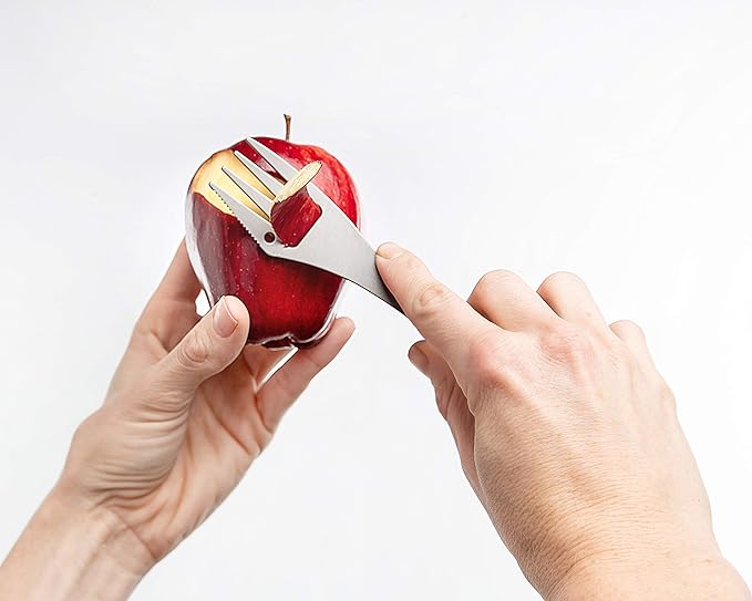 Spork Ultra Lightweight and Strong 5 in 1 Camping Utensil Set-Spoon+Fork+Knife+Peeler+Bottle Opener+Bag+Carry case. Ideal for Outdoors, Home or Office