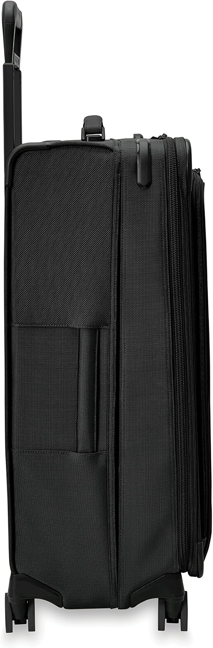 Briggs & Riley 29" Large Expandable Spinner - Checked Luggage for Travel, Suitcases with Wheels, Softside Rolling Bag for Men & Women, Self-Repairing Zipper - Baseline Collection, Black